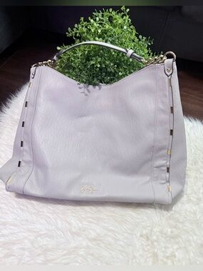 Jessica Simpson Light Lavender Shoulder Hobo with Gold Hardware